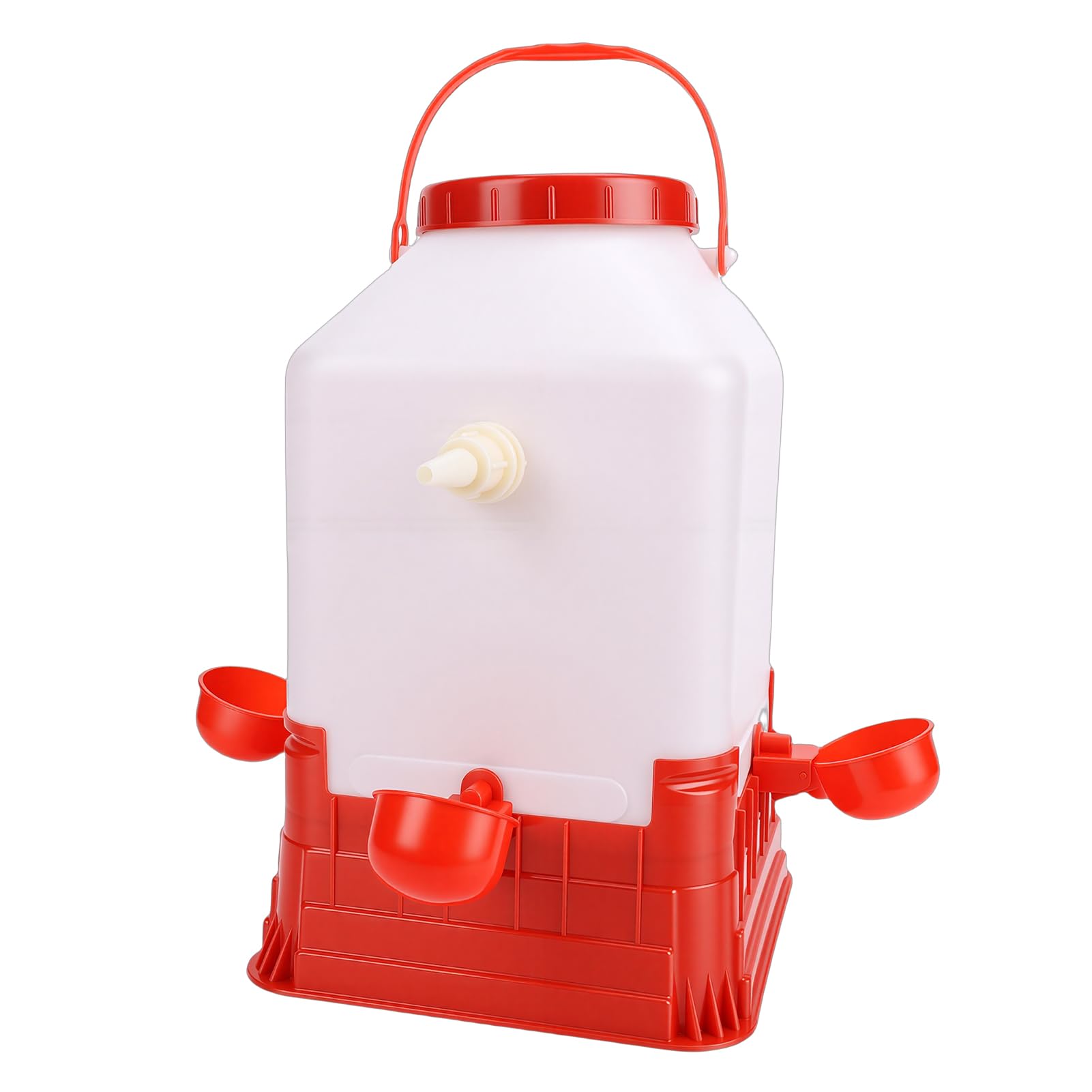 Bebedero Automático para Pollos, 10 litros, Gran Capacidad, Multifuncional, 4 Tazones, Alimentador de Agua para Pollos de Plástico para Granja, Evita el Desperdicio de Agua y