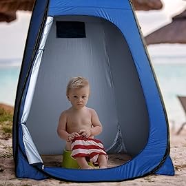 ROPODA Pop Up Tent 83inches x 48inches x 48inches Shower Tent, Upgrade Privacy Tent, Porta-Potty Tent Changing Tent Includes 1 Removable Bottom,8 Stakes,1Removable Rain Cover,1 Carrying Bag