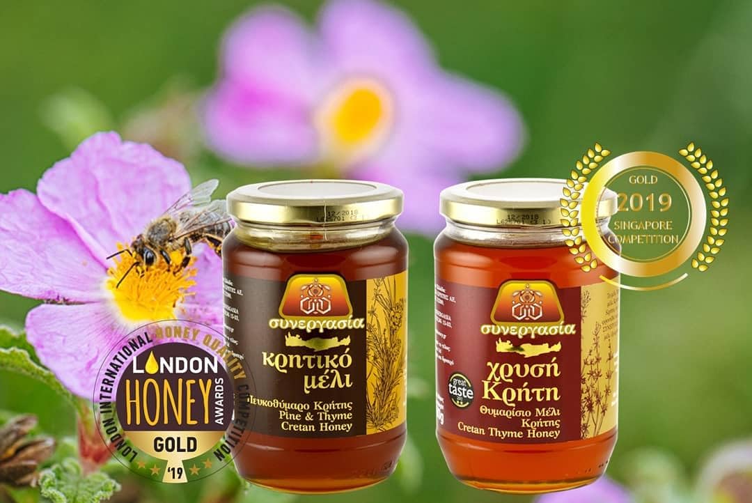 Greek Traditional Golden Thyme Honey From Crete - 450g