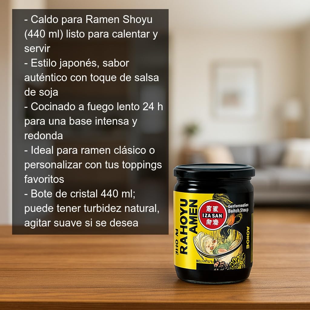 Caldo para Ramen Shoyu 440 ml, salsa de soja, sopa ramen auténtica