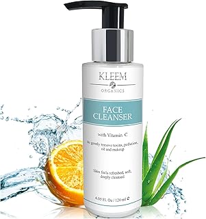Organic Facial Cleanser - Anti Aging Vitamin C Face Wash - Breakout & Blemish - Clear Pores on Oily, Dry & Sensitive Skin ...