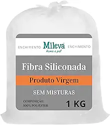 Fibra Siliconada para Enchimento, 100% Poliéster, Produto Virgem, 1kg