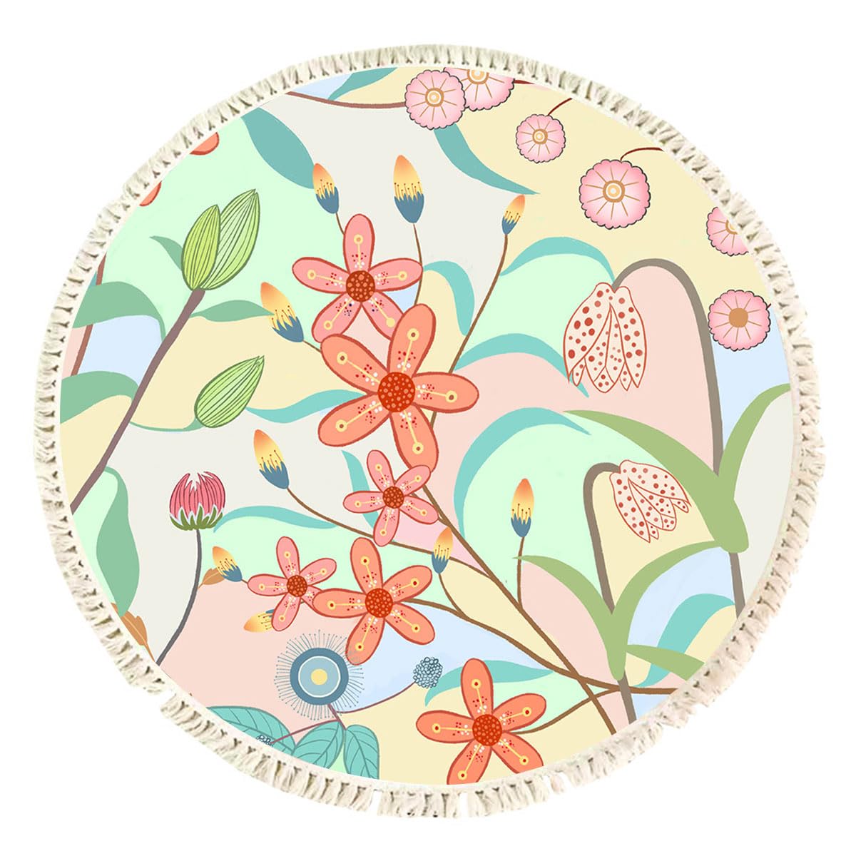 Terafeels Alfombra redonda rosa para dormitorio de niñas, alfombra circular de 4 pies, lavable, antideslizante, alfombra para dormitorio de adolescentes, sala de juegos, decoración de princesa,