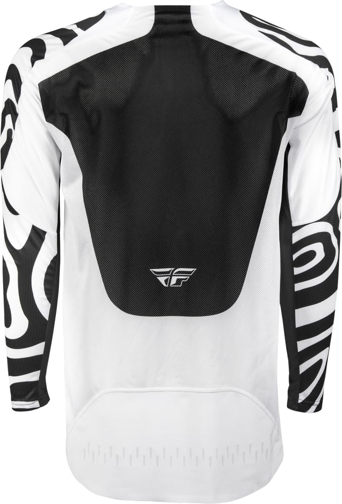 Fly Racing Evo DST Abyss Jersey (White/Black, Large)