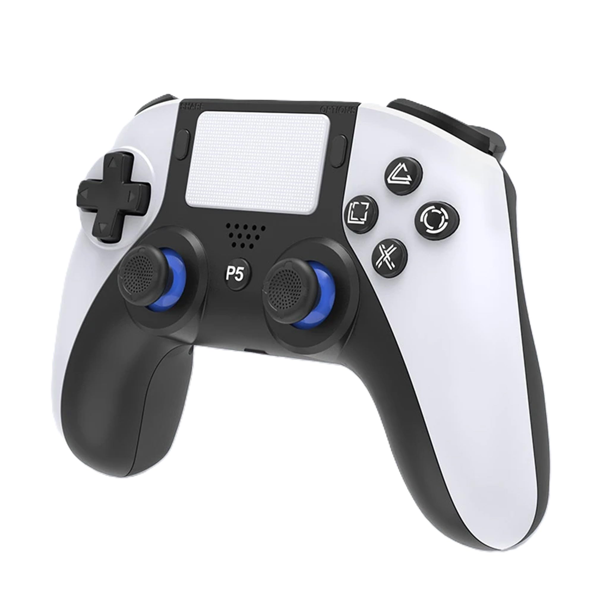 ESSILX Wireless Video Game Controller for PS5 Slim PC Dual Shock Vibration 6 Axis Gyro Motion Turbo Control