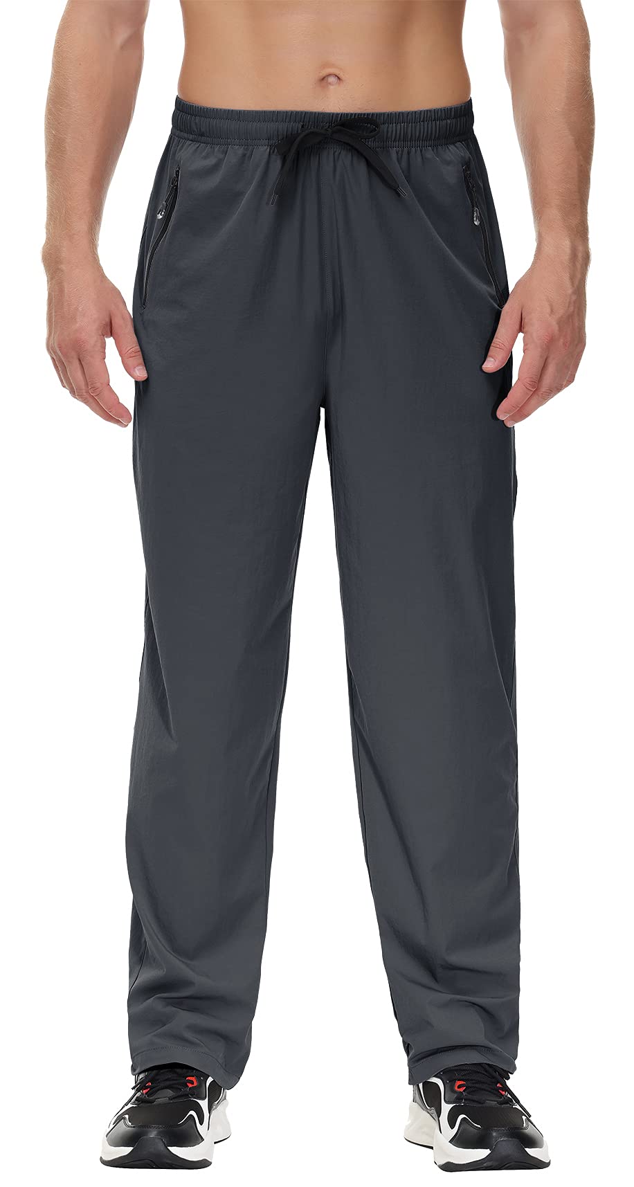 Butrends Pantaloni da Esterno Leggeri da Uomo, Pantaloni da Trekking ad Asciugatura Rapida, Pantaloni Sportivi con Tasche con Cerniera