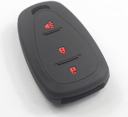 Miniatura 4 de 2 fundas de goma de silicona con 3 botones para llavero inteligente sin llave compatible con Chevrolet Cruze Sonic Trax 2018 2019 2020
