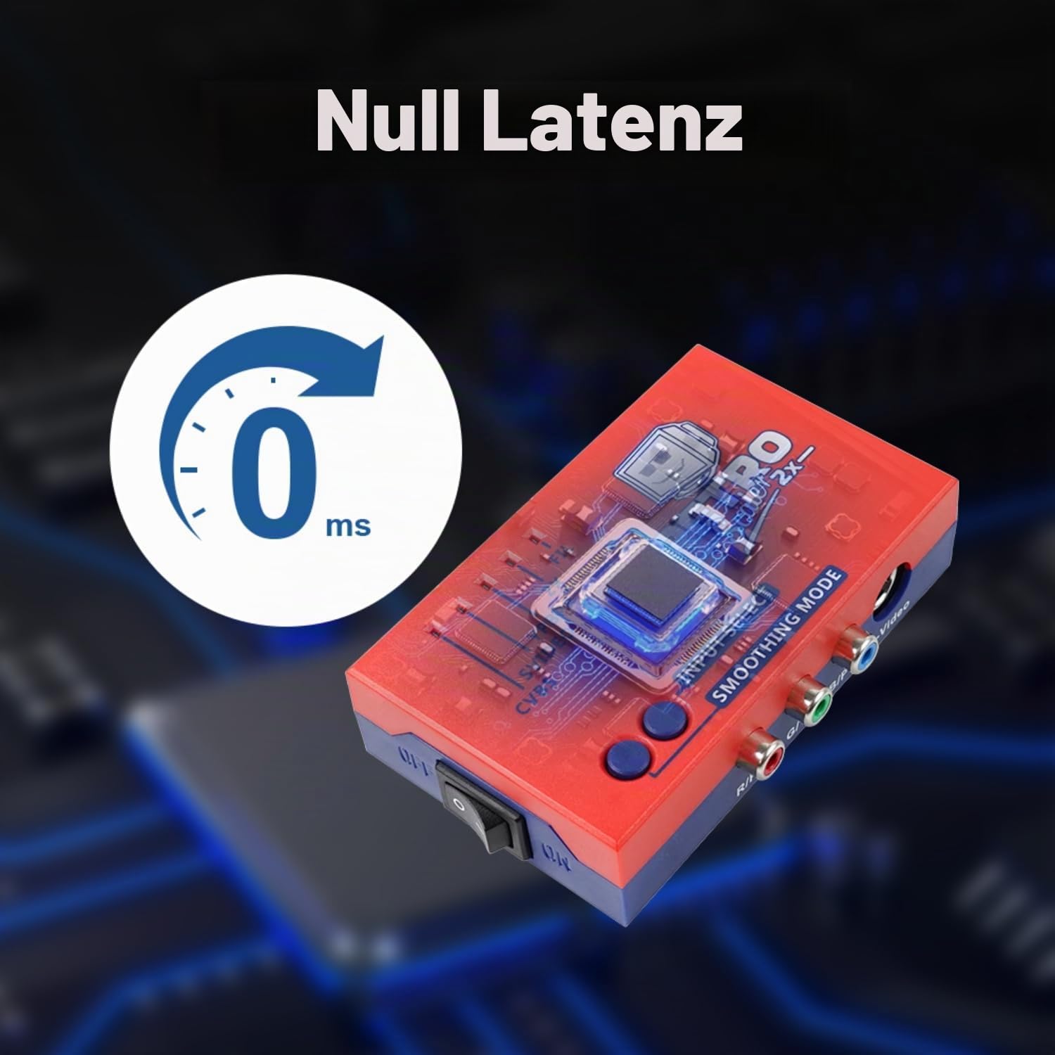 BITFUNX RetroScaler A/V zu HDMI Konverter für Retro-Spielekonsole, unterstützt 2 Line Duplikator und Filter/Schritt, Videospieladapter ohne Verzögerung, für