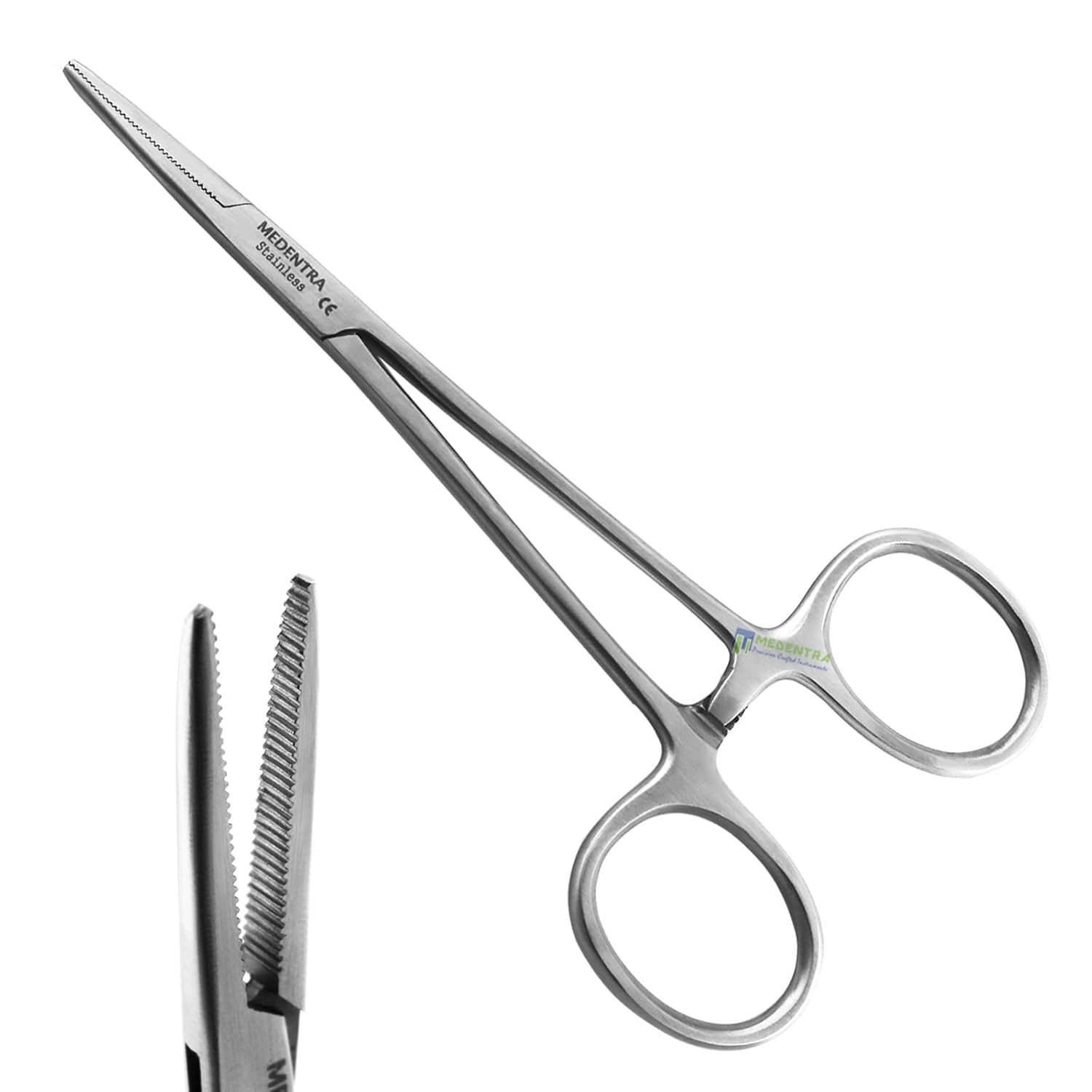 Professional Dental Orthodontic Forceps Surgical Needle Holder Locking Veterinary Suture Pliers Rubber Dam Clamps Hemostat Tissue Restorative Instruments (Castroviejo Needle Holder TC 14cm)