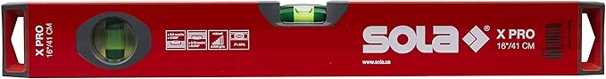 Nivel de Burbuja SOLA LSX16 X PRO Aluminio, 16 Pulgadas, Rojo miniatura 2
