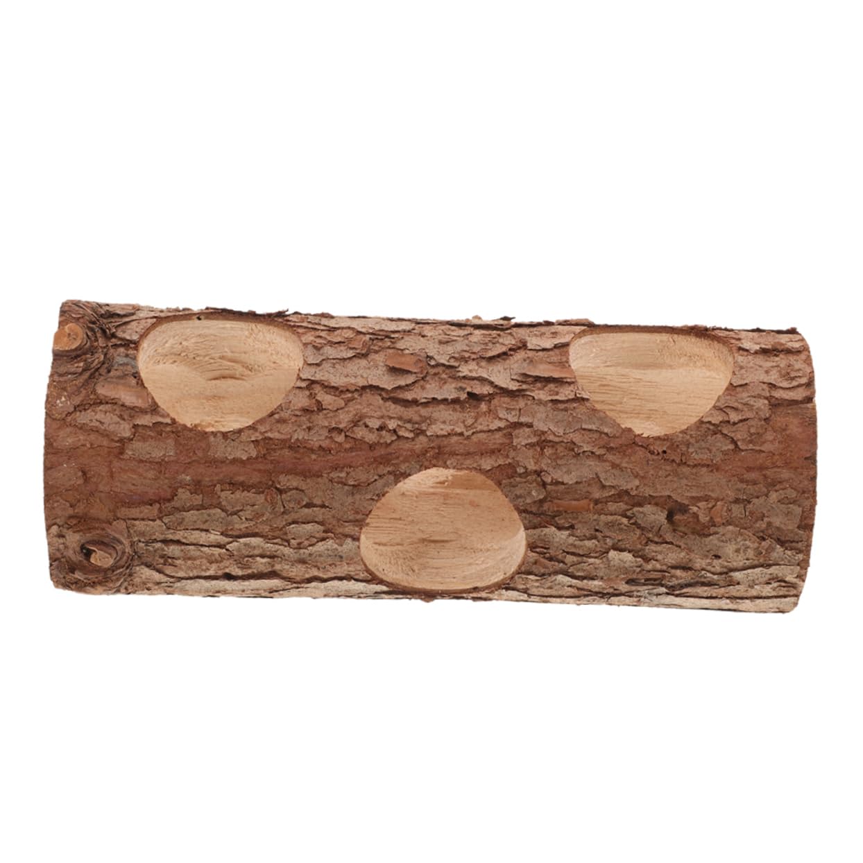Happyyami Elegant Hamster Hollow Tree Trunk Wooden Chew Toys for Hamsters Rabbits