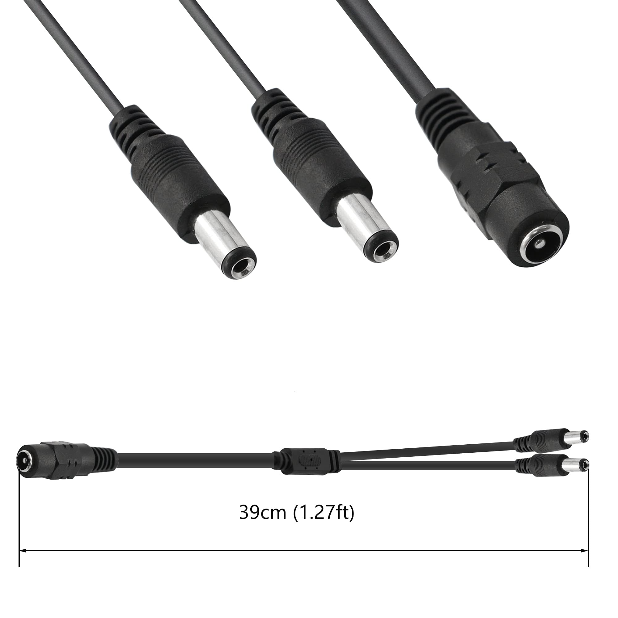 Cavo Splitter Alimentazione DC 5.5x2.5mm - 1 Maschio A 2 Femmine G 1010583 - Foto 7