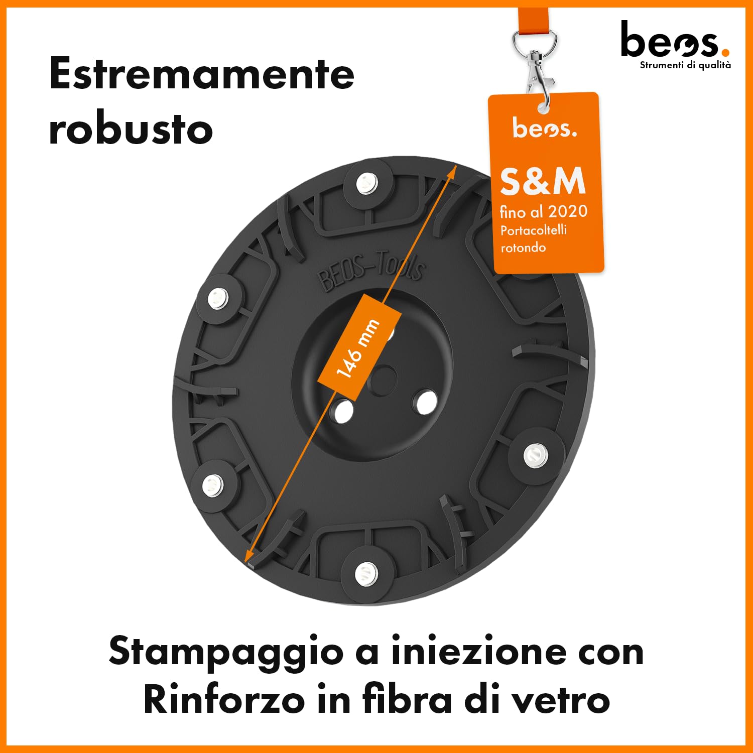 Disco lama beos per tosaerba robotizzato a 6 lame - Disco lama rinforzato in fibra - Disco di rotazione per 6 lame per Worx Landroid S&M (fino al 2020), Landxcape, Kress e Einhell.