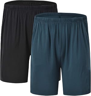 Men's 2-Pack Pajama Shorts Lounge Shorts Super Soft Modal Sleep Shorts with Pockets