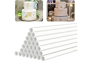 White Plastic Cake Dowel Rods for Tiered Cake Construction and Stacking