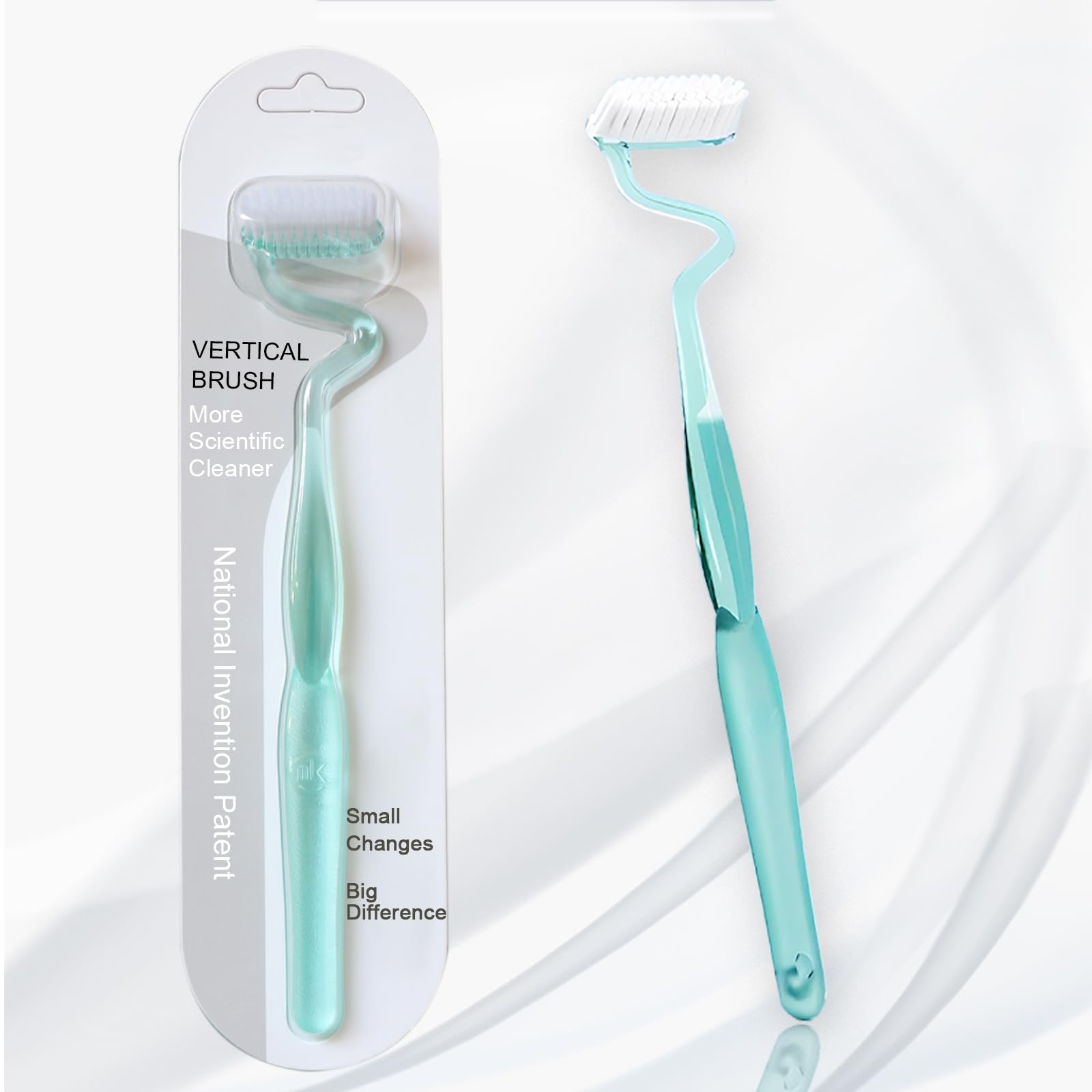 Cepillo de dientes manual suave en forma de S para adultos con encías sensibles, nano cerdas de hilo dental, cepillos de dientes verticales con color caramelo, limpieza profunda para niños y jóvenes