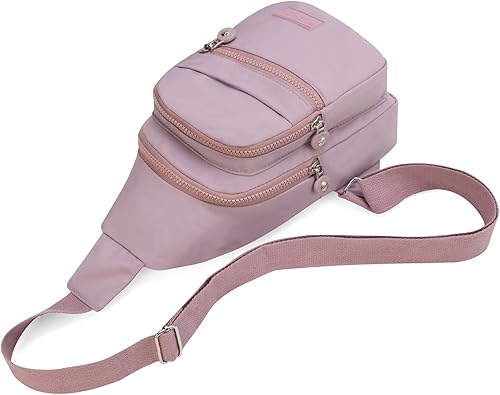 Miniatura 44 de EVANCARY Bolso bandolera pequeño para mujeres y hombres, mochila bandolera para viajes, al aire libre, senderismo Gris profundo