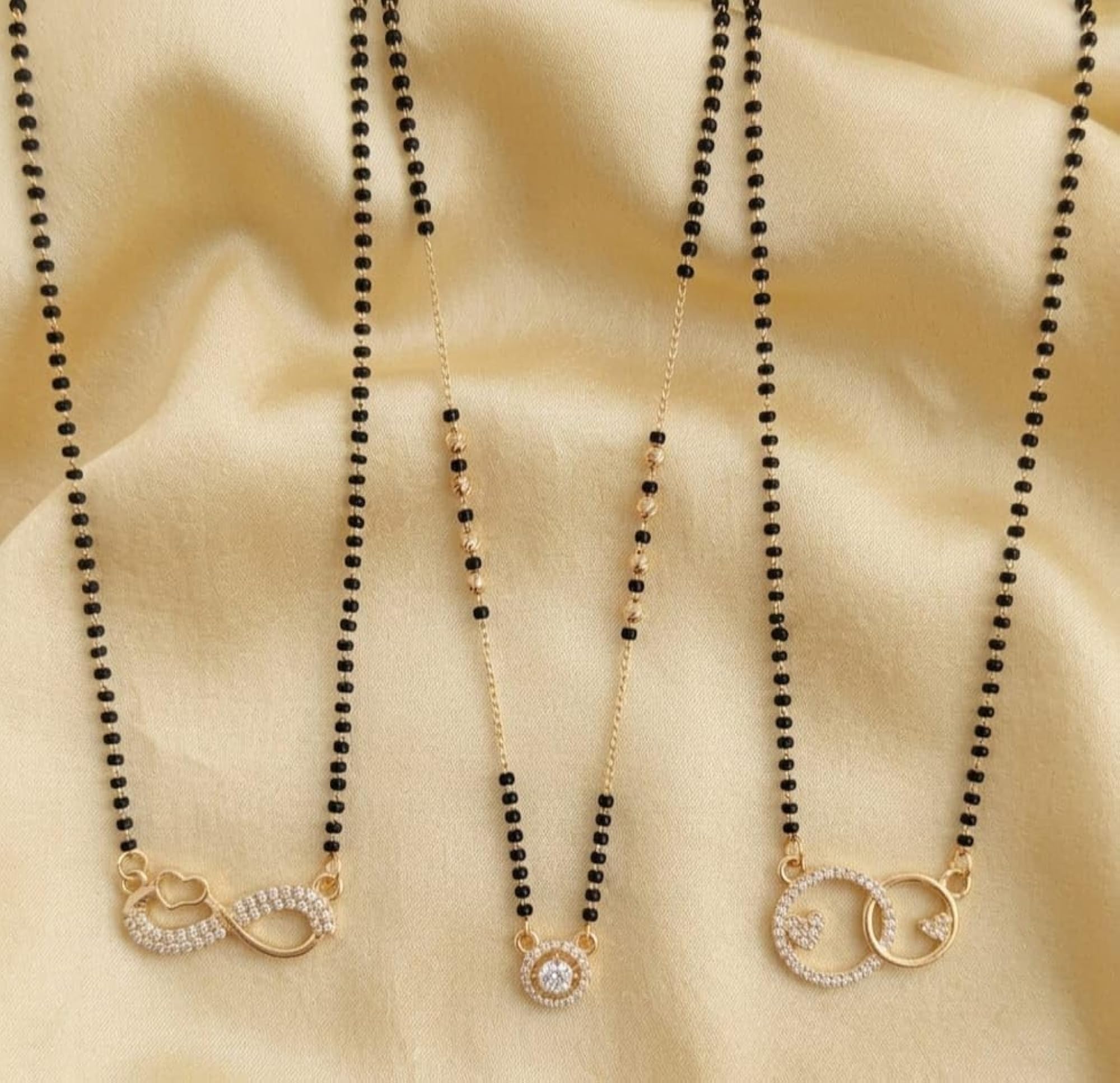 Traditional Gold Plated Mangalsutra Necklace with Designer Pendant
