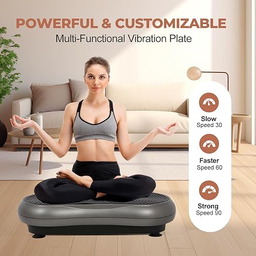 Miniatura 2 de Vibration Plate Exercise Machine Body Vibration Platform Whole Body Workout Vibration Fitness Machine for Home Weight Loss