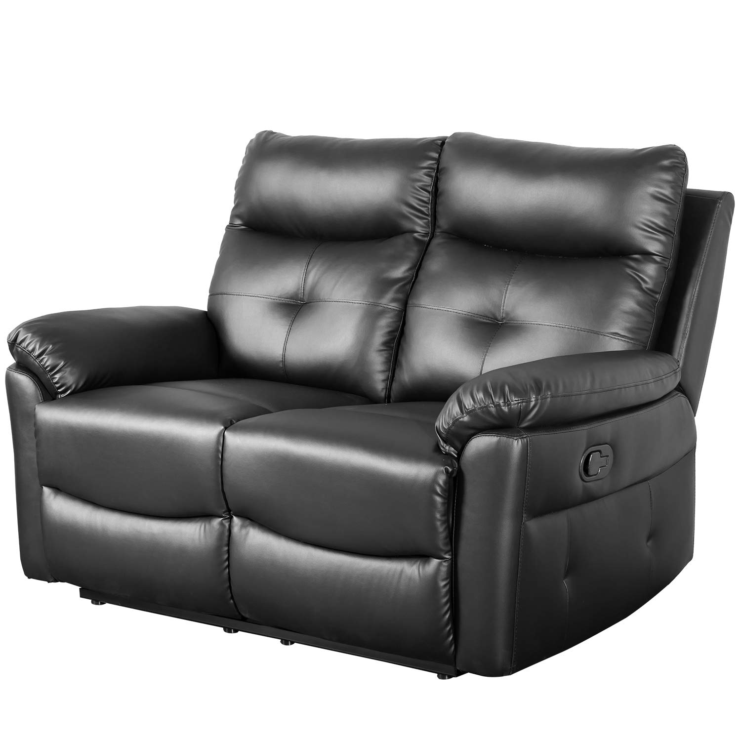 WEALTHGIRL Luxury PU Leather Sofa Recliner Set Loveseat Set Sofa Recliner Sofa Suite Lounge Couches Sets Armchair Available for Home Lounge Living Room (2 Seater)
