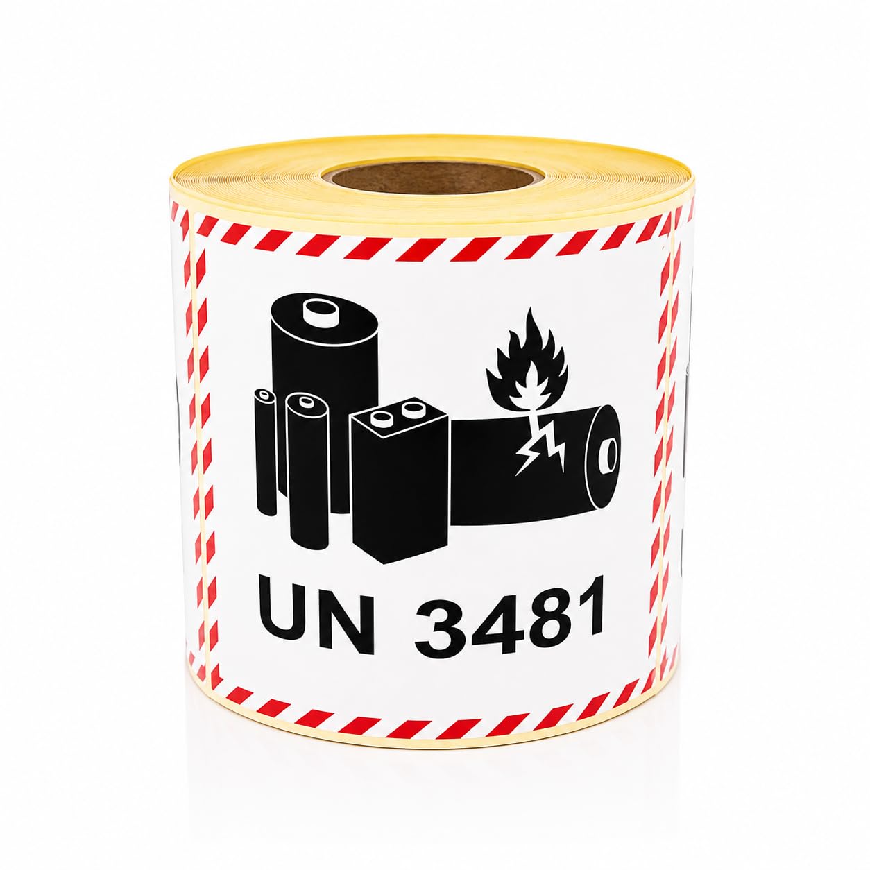 MD Labels Warning Labels Lithium Ion Battery UN3481 100x100 500 per roll