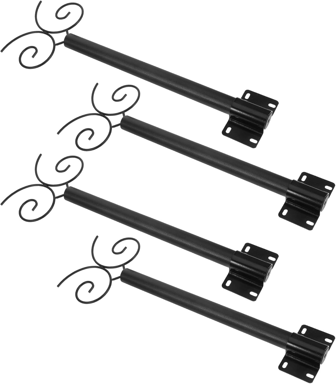 Outdoor String Light Poles 40cm Hanging Lamp Posts for Patio and Garden with Bird Feeder Holder, 4pcs Convenient Outdoor Lighting Accessory for Porch and Fence