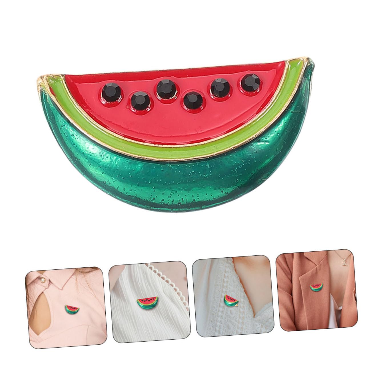 Amosfun 32 Stk Wassermelonenbrosche modeschmuck damen accessoires -Emaille-Pin Wassermelonen-Anstecknadel Wäscheklammern Anzug-Cardigan-Anstecknadel Wassermelonen-Reversclip