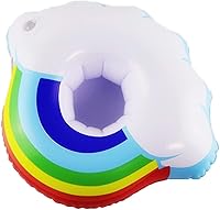 Vista 5 de Aoutacc Soportes de bebidas flotantes para piscina, inflables para bebidas, posavasos con mini bomba de aire
