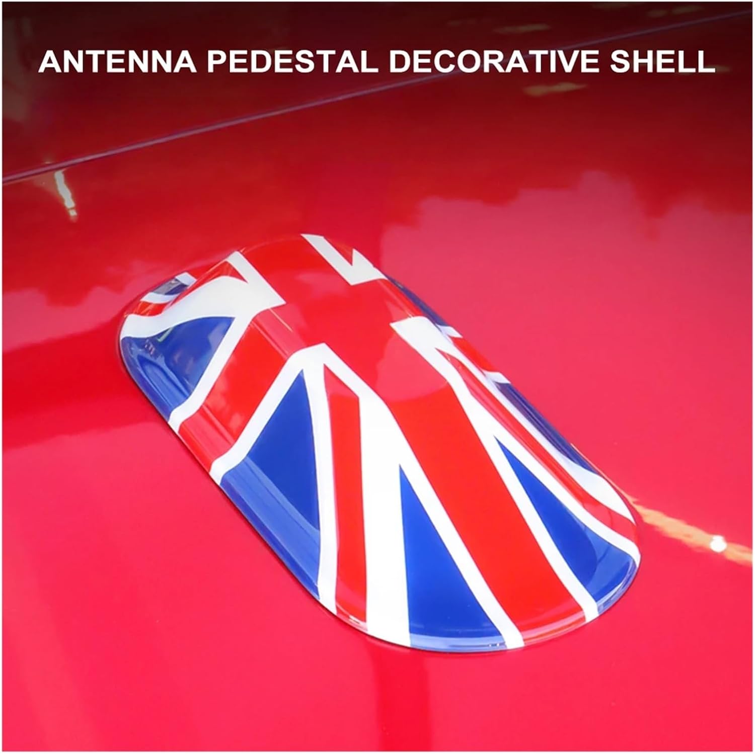 Car Antenna Base Decorative Shell Trim Compatible for Mini Cooper J01 J05 Aceman 2024 2025 Union Jack Style Car Antenna Cover Modification(Gray Union Jack)
