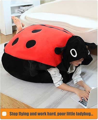 Miniatura 4 de Almohada de mariquita portátil, almohada de mariquita, almohada de mariquita, almohada portátil para niños y adultos (39.4 pulgadas)