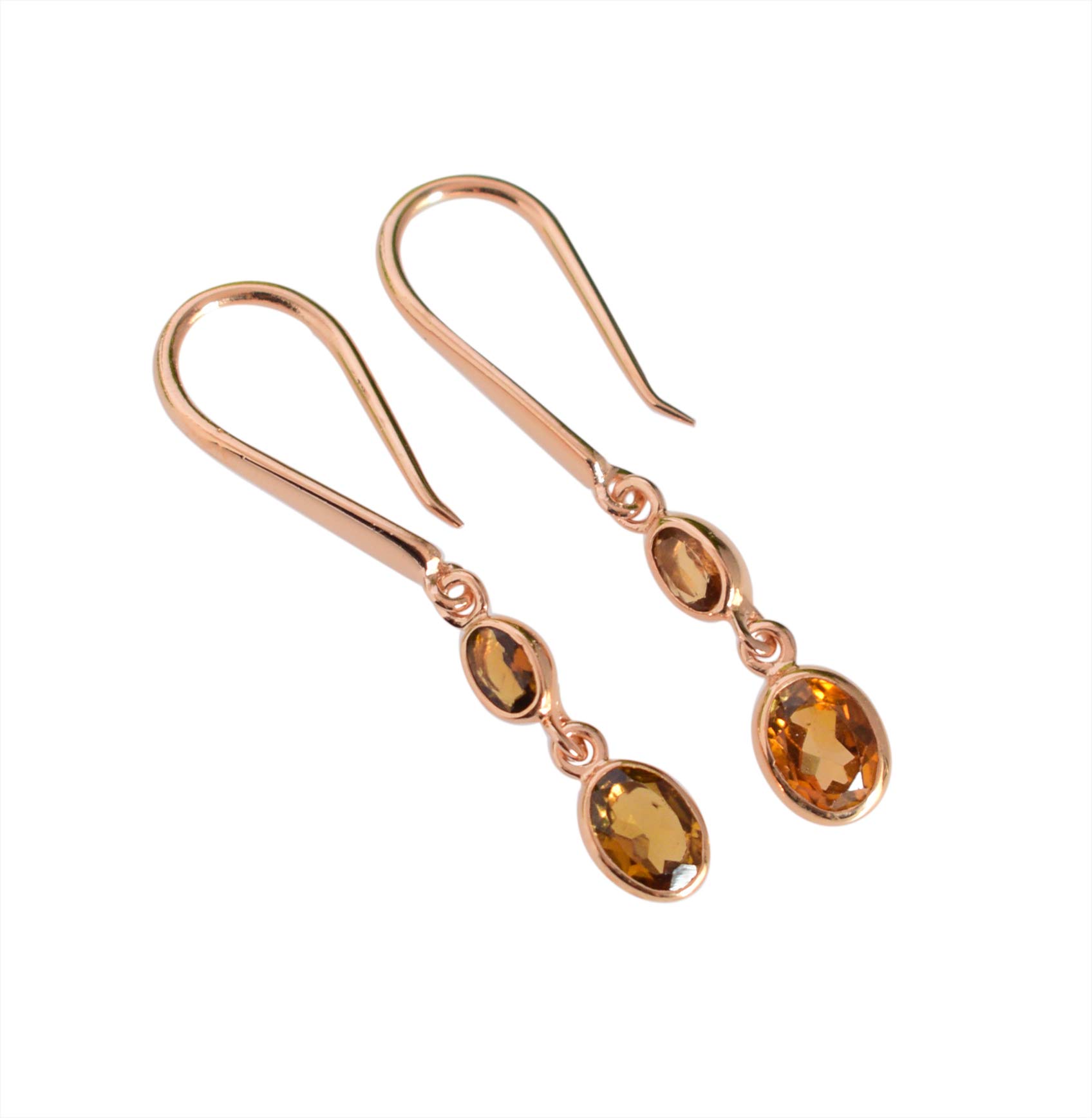 Ravishing Impressions Bezel-set Tourmaline 925 Sterling Silver With Rose Gold Plated Dangle Earring (B08MT67127) Amazon Price History, Amazon Price Tracker