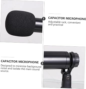 USB Condenser Microphone Bm800 with Tripod Stand, 5pcs Desktop Recording Mic Set for Laptop and Pc, Multi-Purpose Live Broadcasting and Computer USB Microphone