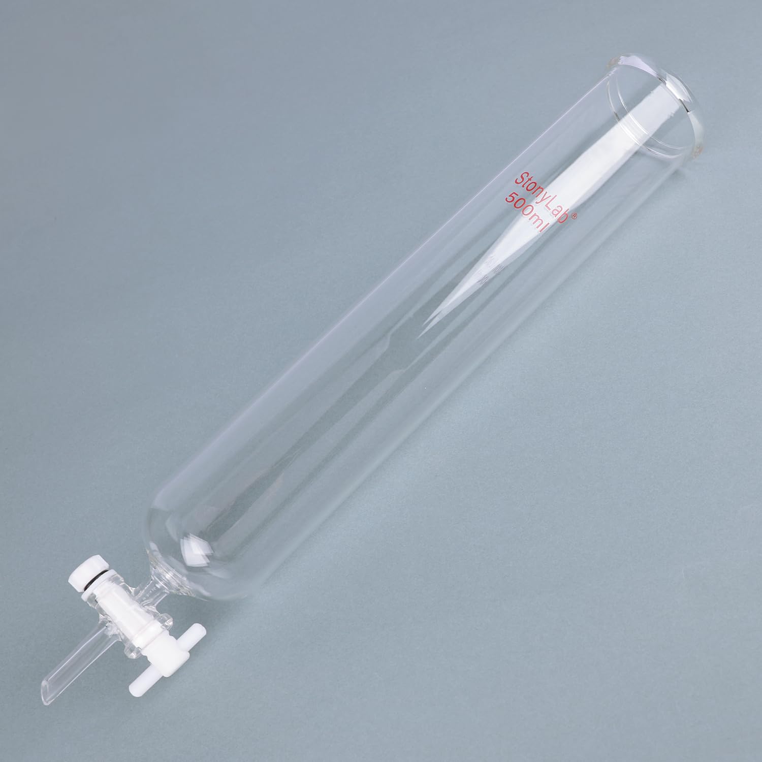 stonylab Tropftrichter, Borosilikatglas-Bürette mit PTFE-Hahn für Labor und Zuhause, 500 ml
