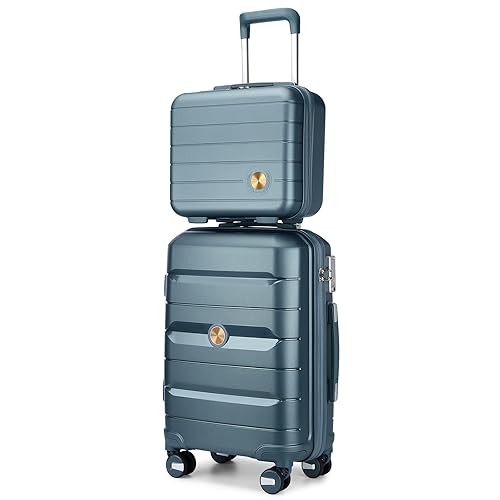 Somago 20" Carry On Luggage and 14" Mini Cosmetic Cases