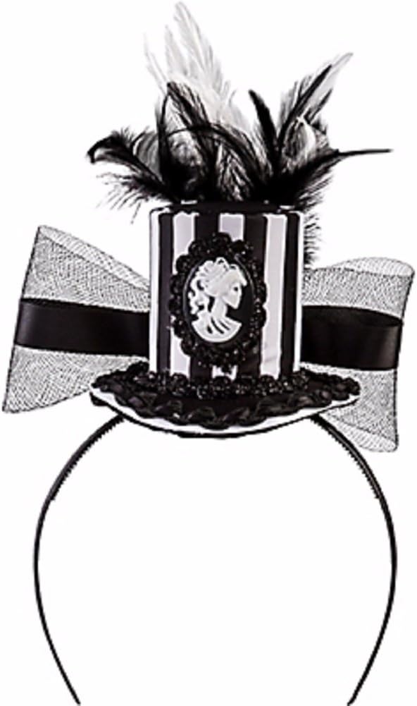 amscan Black and White Mini Top Hat - One Size, 1 Pc.
