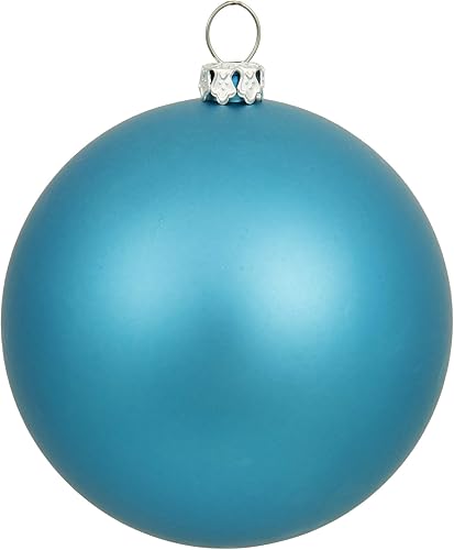 Vista 180 de Vickerman Adorno de bola de caramelo rojo de 12 pulgadas, inastillable y resistente a los rayos UV, confiable y listo para colgar, adornos rojos