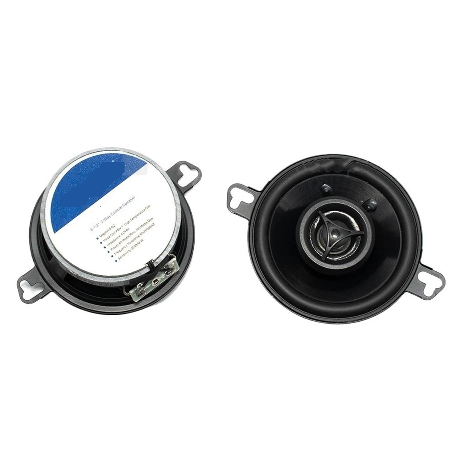 Audio para Coche Tweeter 2 Altavoces envolventes centrales para Coche de 3,5 Pulgadas, coaxiales, de Agudos, Medios y Graves, Sistema de Sonido para Coche, Tweeter de Media.