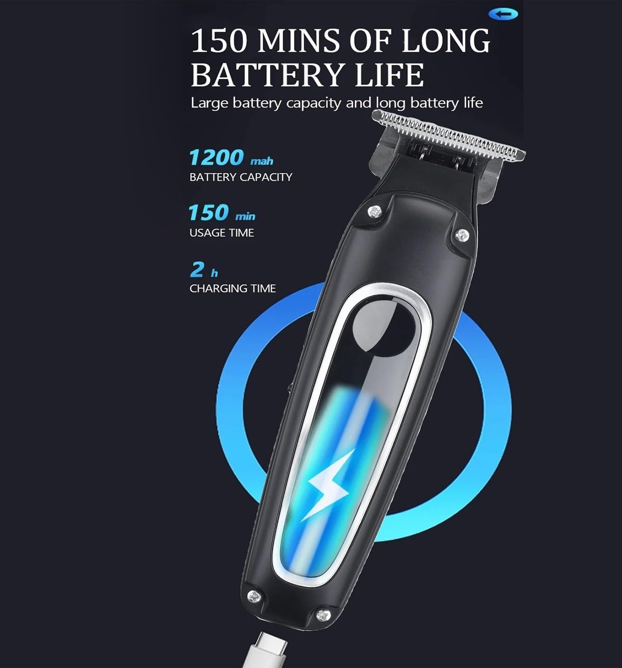 Hair Electric Rs for Men Professional Oil Head LCD Digital USB High-Power for Hairdressers