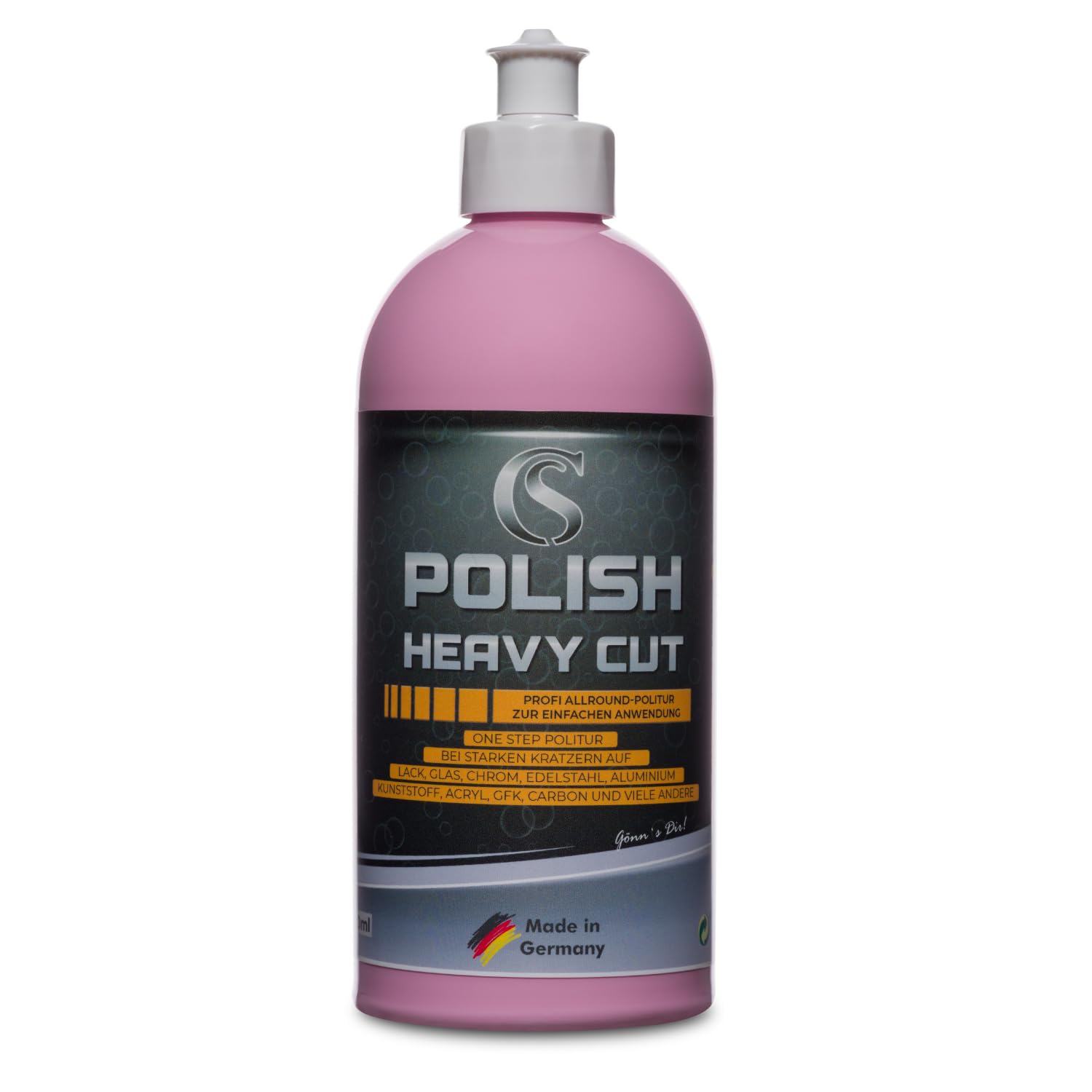 Car Sense Polish Heavy Cut [1000ml] Autopolitur für Tiefe Kratzer farbe weiß I Entfernt Kratzer, Gebrauchsspuren, Vermattungen - Hologrammfreies Ergebnis - Für Handpolitur und Poliermaschine