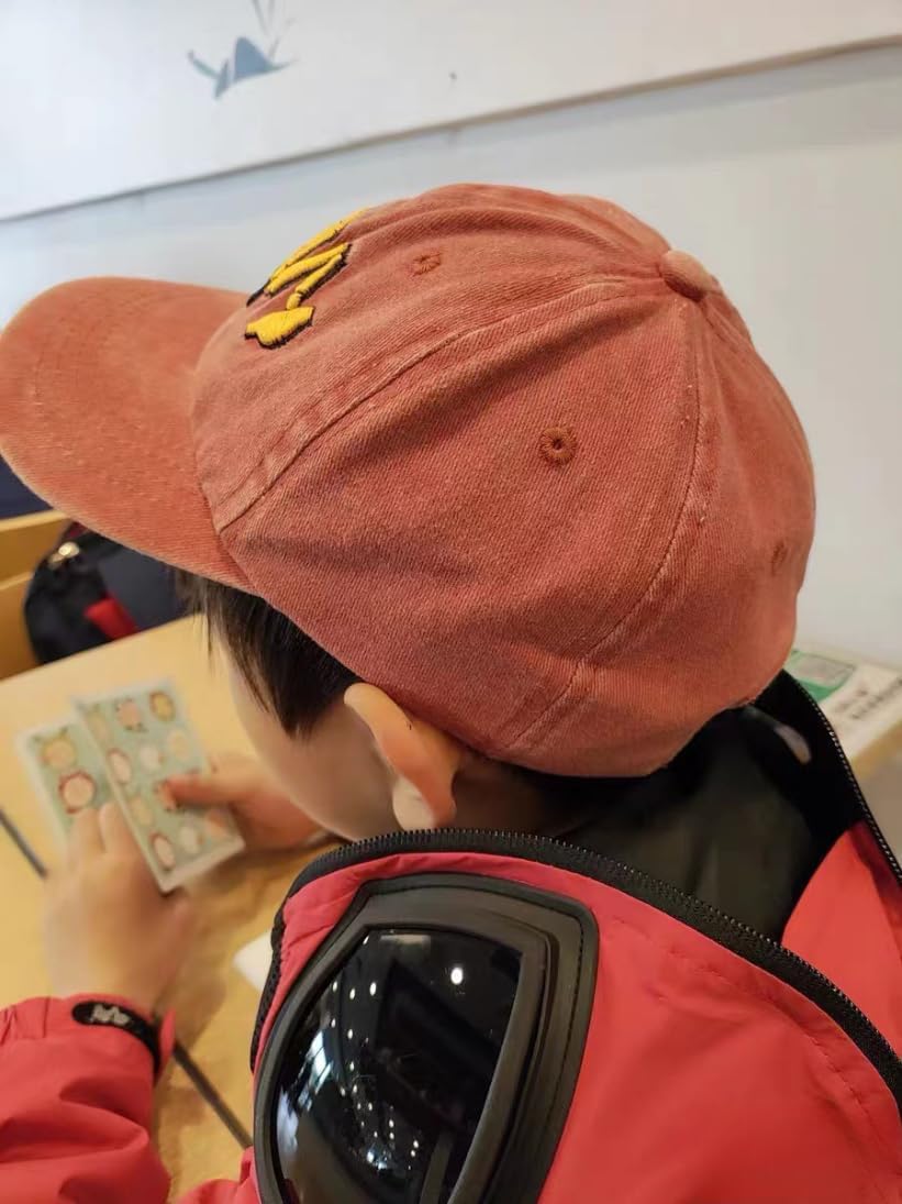 AMIYAN Toddler Baseball Cap Embroidery Excavator Adjustable Cotton Washed Vintage Cowboy Hat for Boys Girls Age 2-8 - Image 3