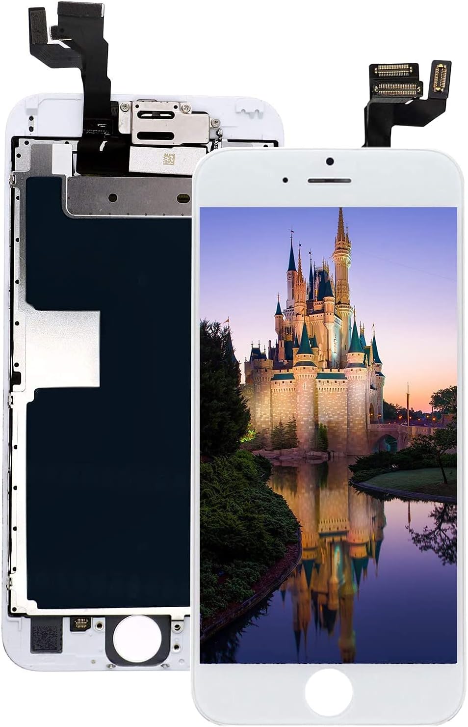 Screen Replacement for iPhone 6S, A1633, A1688, A1700 LCD Touch Digitizer 4.7 Inch Display with Front Camera, Ear Speaker, Facing Proximity Sensor, Repair Tools White
