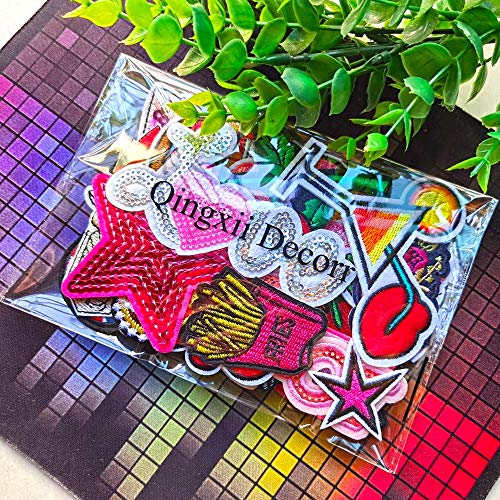 Qingxii Decorr Assorted Colorful Lovely Girl Patches Sewing On/Iron On Embroidered Patches Kids Patches Clothes Dress Hat Pants Shoes Curtain Sewing Decorating Diy Craft Embarrassment Applique Patches #TOP6