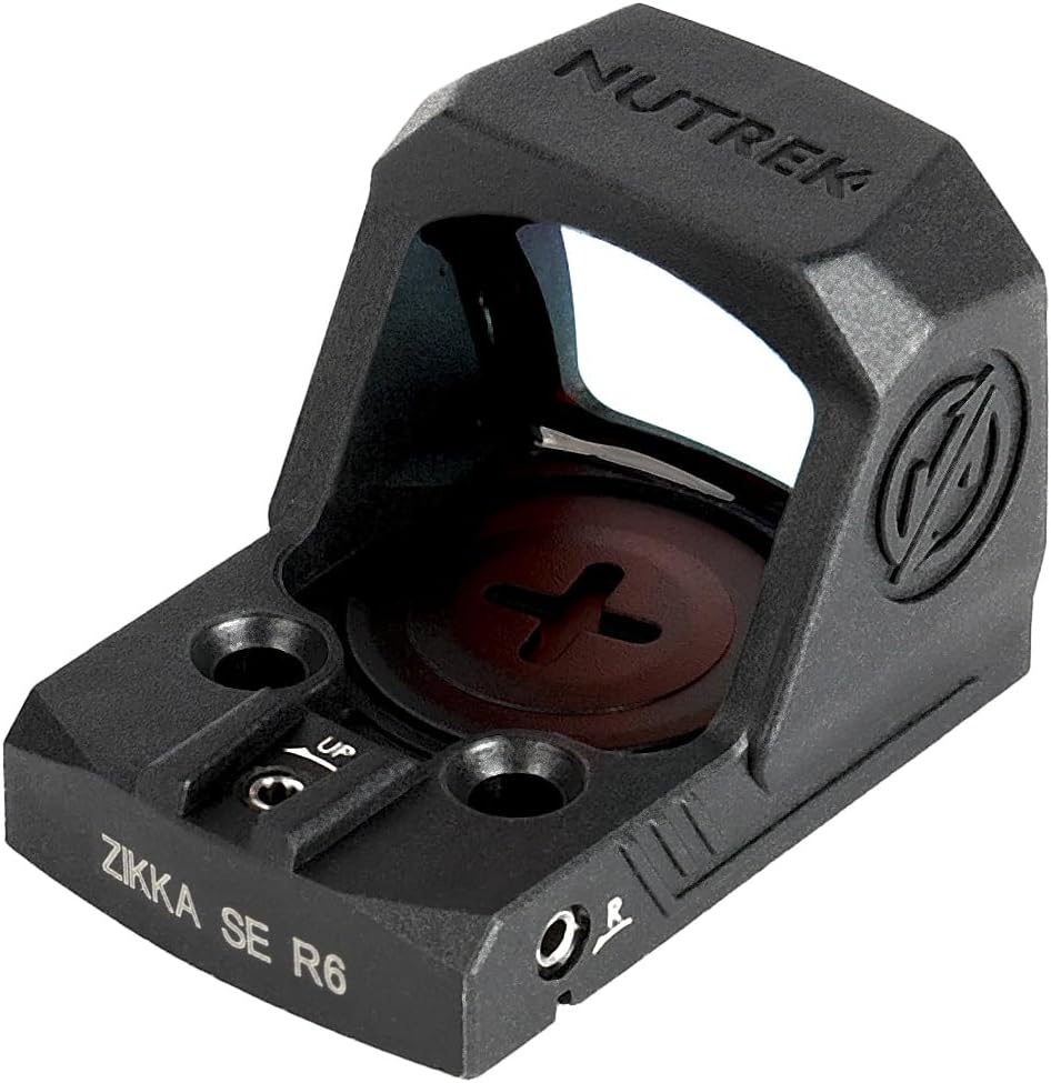 NUTREK ZIKKA SE Mini Dot Sight, RMS Footprint Open Reflex Sight, High-Strength Polymer Housing Automatic Brightness, Top Load Battery