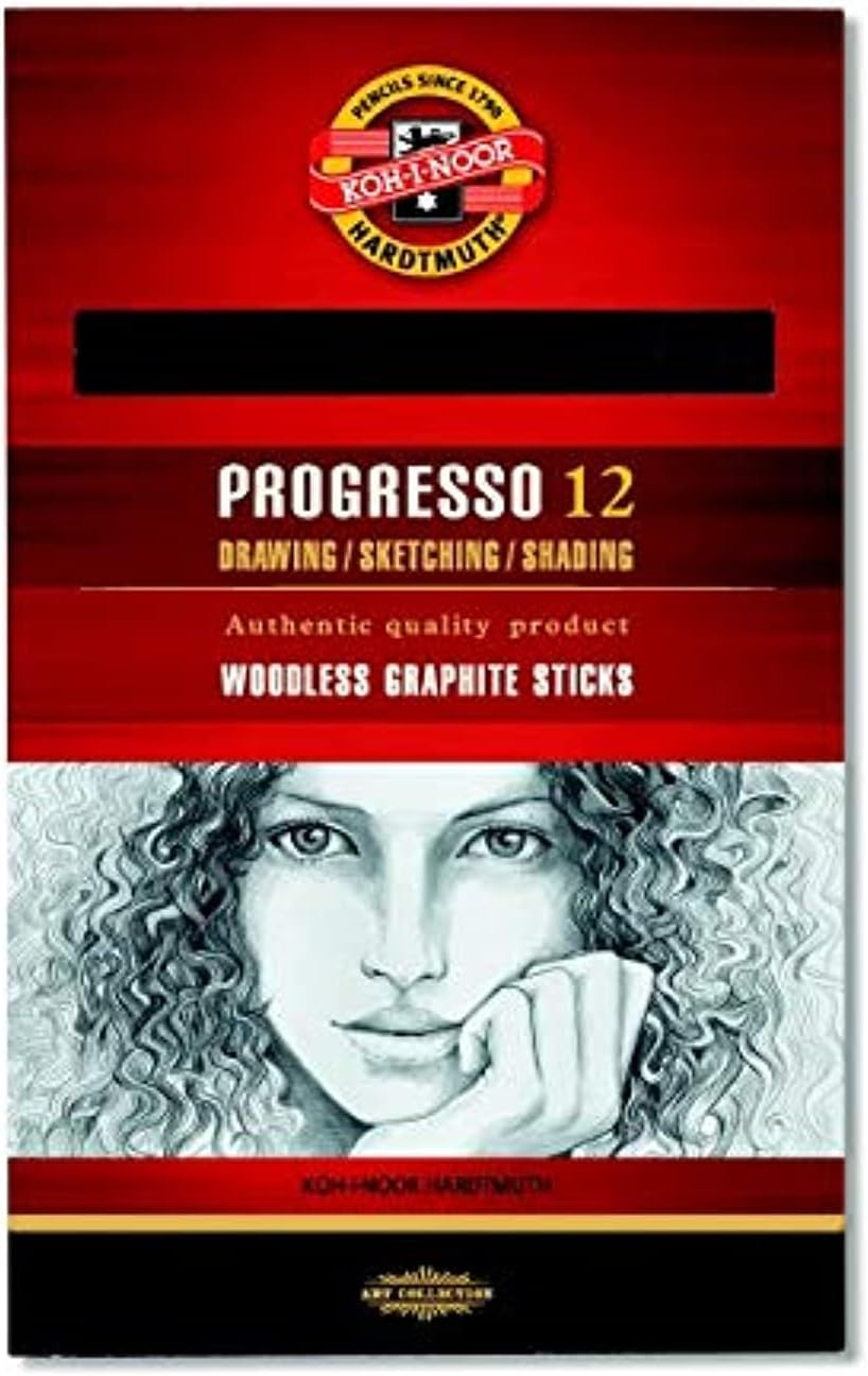 Koh-I-Noor Progresso 4B Woodless Graphite Pencil (Box of 12)