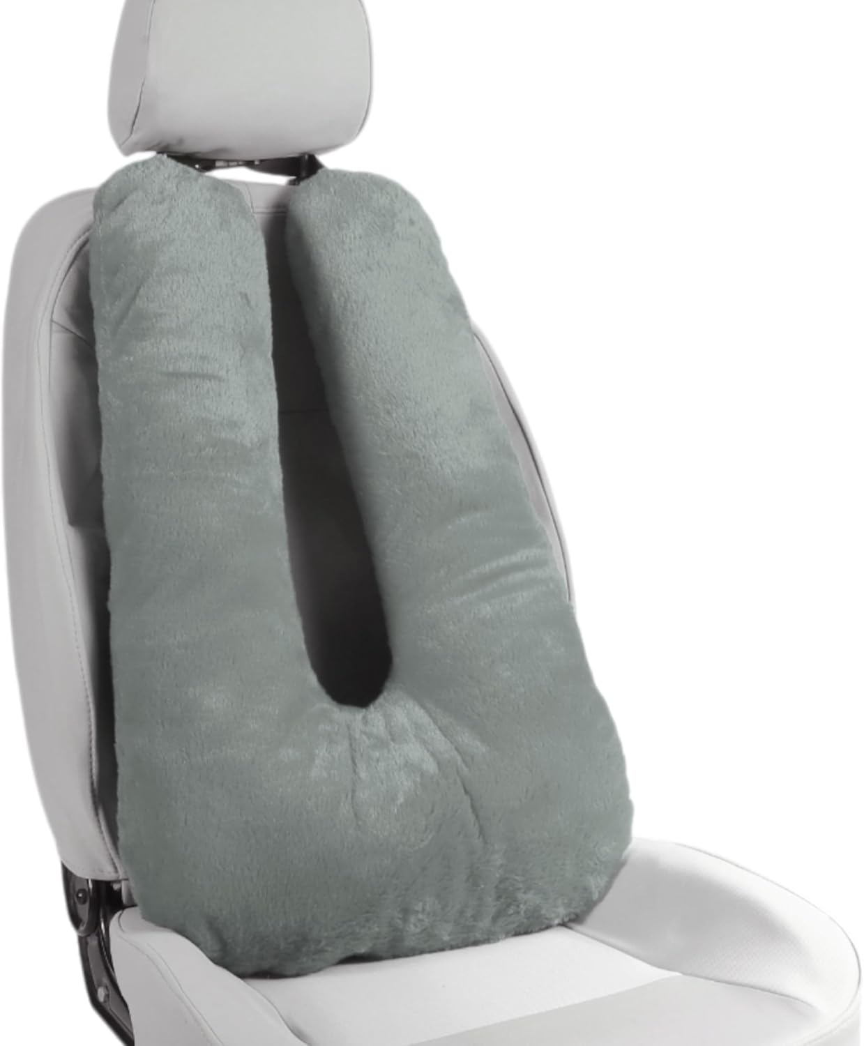 Car Headrest Pillow Ergonomic Comfortable Neck Pillow Neck Support Pillow Polyester,Polypropylene Cotton Adjustable Width Gray 1 Pcs for Driving