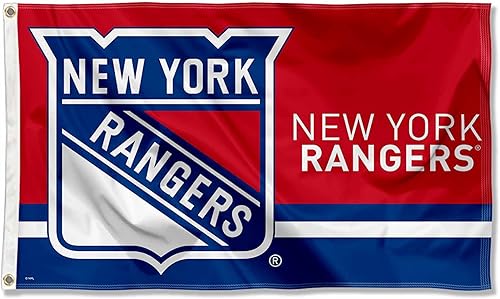 Bandera con logotipo de los New York Rangers de 3 x 5 pies