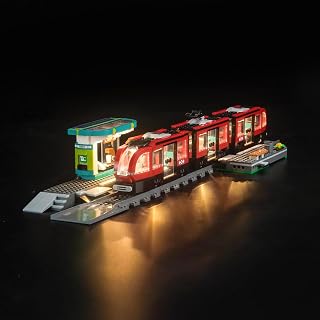 LED Light for City Downtown Streetcar and Station | Creative Lighting Kit Compatible with 60423-No Model