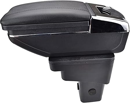 Armrest Box Car Armrest Fit for H-yundai Accent RB S-olaris 2011-2016 Centre Console Storage Box Arm Rest Rotatable 2012 2013 2014 2015,Black Thread