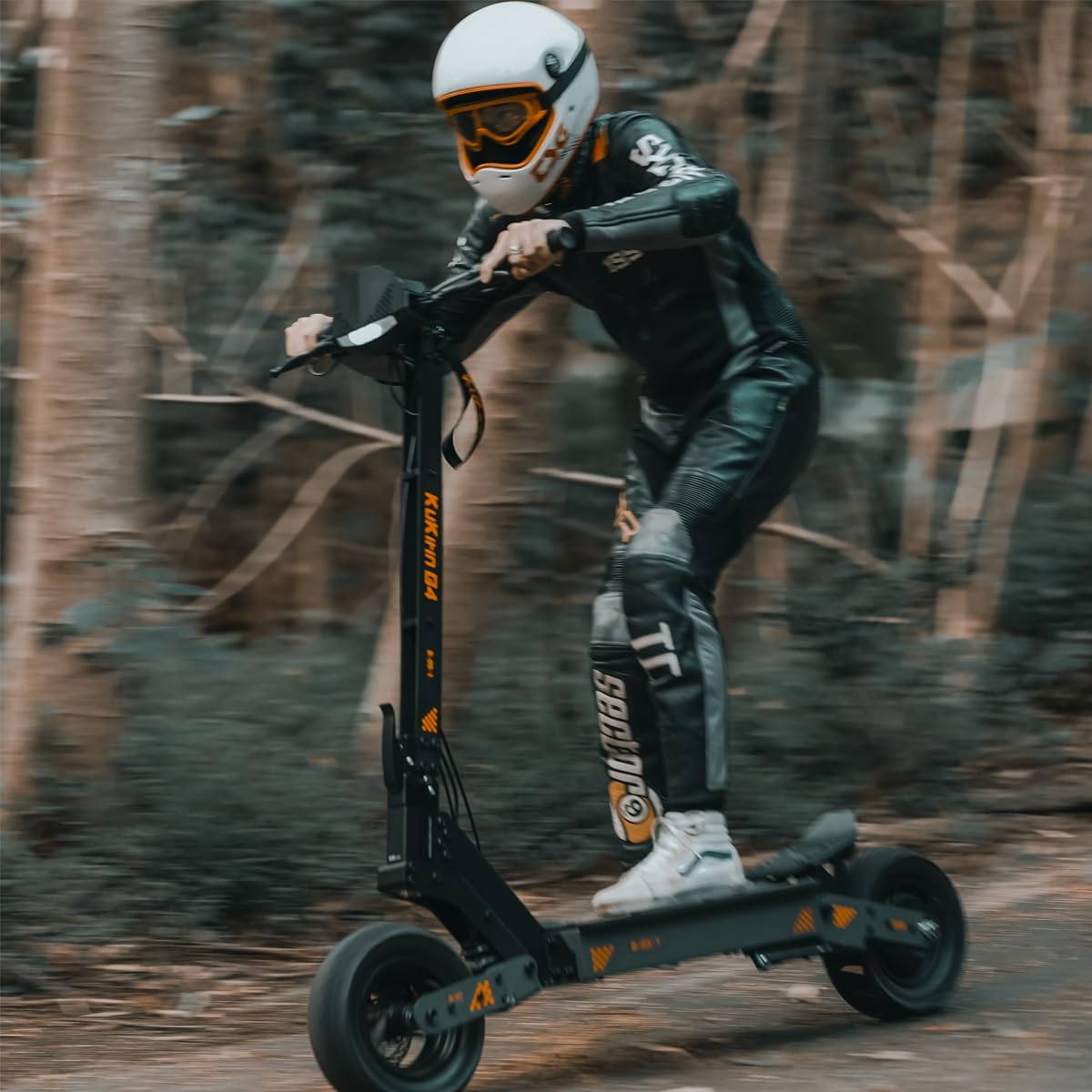 Kukirin G4 Patinete Eléctrico 2400W para Adultos, Batería 60V 20Ah, Autonomía 65–100 km, Neumáticos Off-Road 11”, Doble Suspensión, 3 Modos de Velocidad, Patinete Eléctrico Todo Terreno Plegable