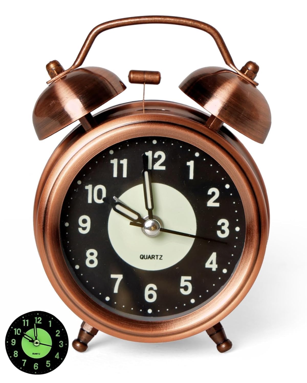 RUCON Retro Alarm Clock - Loud & Night Light -1